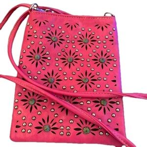 American Bling mini shoulder bag in hot pink